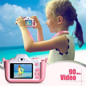 img 1 attached to 📸 Twinto Kids Camera: 12MP Dual Lens, HD 1080P Selfie & Video Camera with 2.0" Screen and 32G Micro SD Card – Perfect Birthday Gift for Boys and Girls