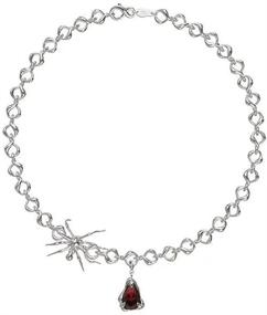 img 4 attached to 💎 Stunning Spider Pendant Necklace with Red Stone: The Perfect Birthday or Holiday Gift!