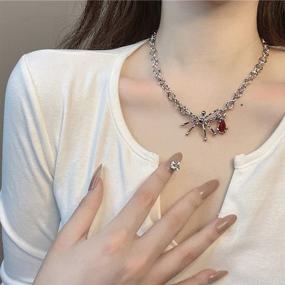 img 1 attached to 💎 Stunning Spider Pendant Necklace with Red Stone: The Perfect Birthday or Holiday Gift!