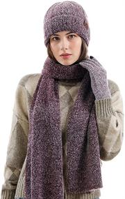 img 4 attached to Gloves Scarf Winter Beanie Touchscreen Women's Accessories