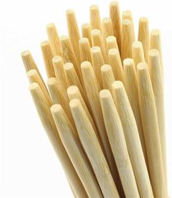 img 2 attached to 🎋 BambooMN 6.5 Inch Food Skewers, 100 Pieces - 5mm Thick Semi Point Caramel Candy Apple Corn Dog Garden Bamboo Skewers