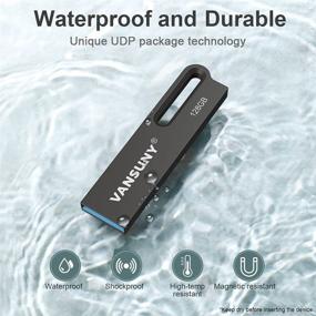 img 1 attached to Vansuny 128GB Metal Waterproof USB 3.0 Flash Drive - Ultra High Speed Memory Stick for PC, Tablets, Mac, Laptop - Portable Thumb Drive