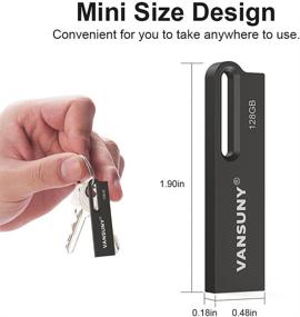 img 3 attached to Vansuny 128GB Metal Waterproof USB 3.0 Flash Drive - Ultra High Speed Memory Stick for PC, Tablets, Mac, Laptop - Portable Thumb Drive