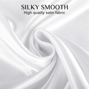 img 1 attached to 🌙 Satin Pillowcase for Hair and Skin - ONME Slip Cooling Silky Satin Pillow Covers - Lightweight Soft Microfiber Pillowcases 2 Pack - Easy Care - Queen Size (Pure White, 20x30 inches)