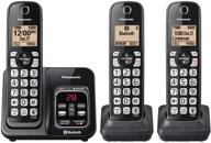 📞 renewed panasonic kx-tg833sk link2cell bluetooth cordless phone with talking caller id - 3 handset set logo