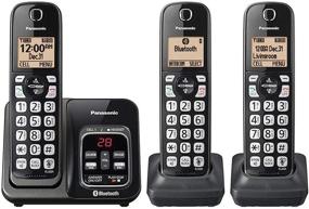 img 4 attached to 📞 Renewed Panasonic KX-TG833SK Link2Cell Bluetooth Cordless Phone with Talking Caller ID - 3 Handset Set