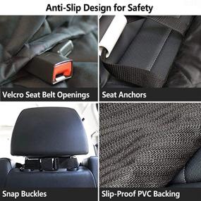 img 2 attached to CPG Waterproof Dog Seat Cover for Back Seat - Nonslip, Scratch-Proof Car Rear Seat Cushion for Pets