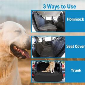 img 3 attached to CPG Waterproof Dog Seat Cover for Back Seat - Nonslip, Scratch-Proof Car Rear Seat Cushion for Pets