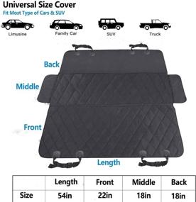 img 1 attached to CPG Waterproof Dog Seat Cover for Back Seat - Nonslip, Scratch-Proof Car Rear Seat Cushion for Pets