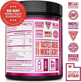 img 3 attached to 🍒 Zhou Beet Complete: Nitric Oxide Superfood Powder, Preworkout Boost for Performance & Heart Health, Black Cherry Flavor, 9.24 oz