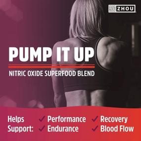 img 2 attached to 🍒 Zhou Beet Complete: Nitric Oxide Superfood Powder, Preworkout Boost for Performance & Heart Health, Black Cherry Flavor, 9.24 oz