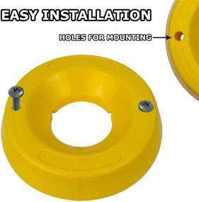 img 2 attached to VaygWay Trailer Tongue Jack Wheel Dock - Heavy Duty Yellow Wheel Stopper for Easy Travel - Dock Chock Yellow High Visibility for Safe Trailer Support - Yellow Travel Trailer Jack Caster for Enhanced Stability