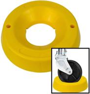 vaygway trailer tongue jack wheel dock - heavy duty yellow wheel stopper for easy travel - dock chock yellow high visibility for safe trailer support - yellow travel trailer jack caster for enhanced stability logo