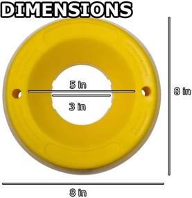 img 1 attached to VaygWay Trailer Tongue Jack Wheel Dock - Heavy Duty Yellow Wheel Stopper for Easy Travel - Dock Chock Yellow High Visibility for Safe Trailer Support - Yellow Travel Trailer Jack Caster for Enhanced Stability