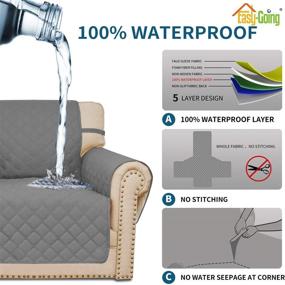 img 2 attached to Easy Going Waterproof Slipcover Furniture Protector Home Decor in Slipcovers