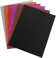 🎨 shimmer and create: 16 pack glitter eva foam handicraft sheets - self-adhesive - 8.5 x 11 inches - vibrant colors for fun diy projects logo