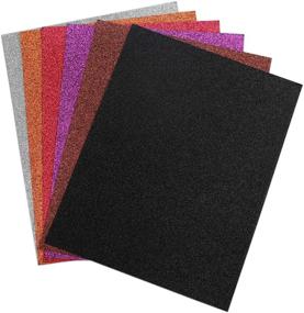 img 2 attached to 🎨 Shimmer and Create: 16 Pack Glitter EVA Foam Handicraft Sheets - Self-Adhesive - 8.5 x 11 Inches - Vibrant Colors for Fun DIY Projects