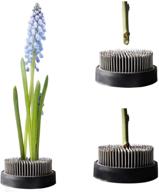🌸 justdolife stainless floral frogs kenzan flower frog vase - round metal flower arranger tool and pin holder for ikebana flower arrangements, kitchen diy crafts - 1 pack+ logo