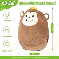 🐵 cozyworld stuffed monkey plush toy: soft huggable animal pillow for kids & adults - home decorative logo