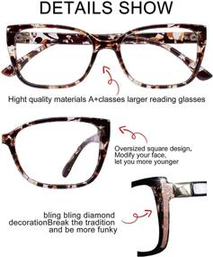 img 1 attached to 👓 OCCI CHIARI Oversized Reading Glasses for Women, Reader 1.0 1.5 2.0 2.5 3.0 3.5 4.0 5.0 6.0