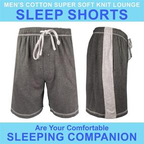 img 3 attached to 🩳 Cotton Knitted Lounge Shorts X LARGE: Comfortable Men's Clothing for Ultimate Relaxation