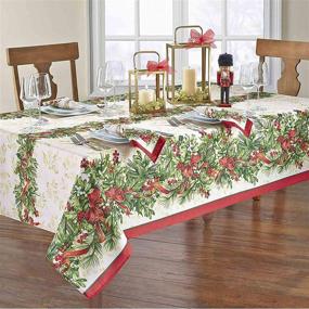 img 1 attached to 🎄 Enhance Christmas Spirit with Newbridge Traditions Holiday Tablecloth