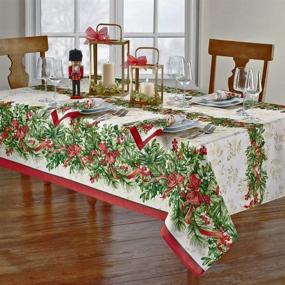 img 4 attached to 🎄 Enhance Christmas Spirit with Newbridge Traditions Holiday Tablecloth