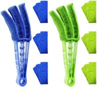 🪞 effortlessly clean window blinds with procest 2 pack window blind cleaner duster tool and 6 microfiber sleeves logo