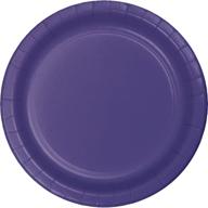 96 count purple dessert/small paper plates - creative converting 533268 touch of color logo