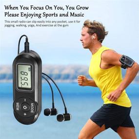 img 1 attached to 🎧 SWDSTP Personal FM Walkman Radio with Headphones – Mini Digital Pocket Radio for Walking Jogging, Portable with LCD Display