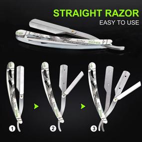 img 3 attached to Ultimate Barber Razor for Men: Premium Safety Kit with 20PCS Straight Edge Razor Blades - Salon Quality Close Shaving Men's Manual Shaver