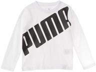 футболка puma graphic longsleeve черного цвета - спортивная одежда для активных мальчиков логотип