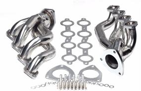 img 4 attached to 🔥 High-Quality Stainless Headers for Chevy GMC Avalanche Silverado Sierra Tahoe 00-06 4.8L 5.3L V8 - Enhanced Performance and Durability