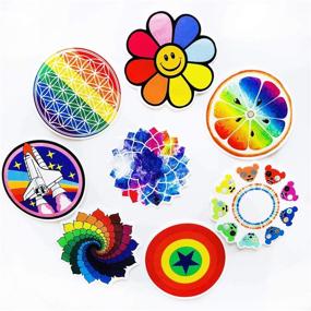 img 1 attached to 🌈 COOLCOOLDE Water Bottle Stickers Gay Pride Pack - 60 pcs Bright Technicolor Rainbow Stickers for Car, Bike, Scooter, Suitcase, Phone, Refrigerator, Laptop, Cup, Motorcycle, Walls, Bedroom - Gay Love Stickers