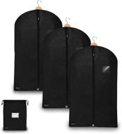 👔 bruce premium garment bag bundle - set of 3 with shoe bag, 47.3 x 23.6 inch size, breathable suit bags for travel and storage, ideal for suits, jackets, and dresses (120cm x 60cm) логотип