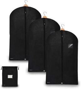 img 4 attached to 👔 Bruce Premium Garment Bag Bundle - Set of 3 With Shoe Bag, 47.3 x 23.6 Inch Size, Breathable Suit Bags for Travel and Storage, Ideal for Suits, Jackets, and Dresses (120cm x 60cm)