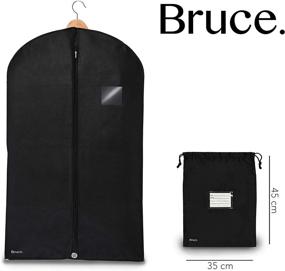 img 3 attached to 👔 Bruce Premium Garment Bag Bundle - Set of 3 With Shoe Bag, 47.3 x 23.6 Inch Size, Breathable Suit Bags for Travel and Storage, Ideal for Suits, Jackets, and Dresses (120cm x 60cm)