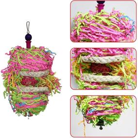 img 1 attached to 🦜 Rypet Bird Shredder Toys - Ultimate Foraging Hangout for Parrots & Other Exotic Birds! (3 Pack)