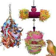 🦜 rypet bird shredder toys - ultimate foraging hangout for parrots & other exotic birds! (3 pack) logo