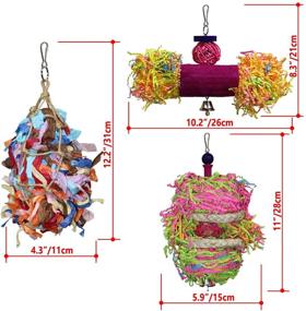 img 3 attached to 🦜 Rypet Bird Shredder Toys - Ultimate Foraging Hangout for Parrots & Other Exotic Birds! (3 Pack)