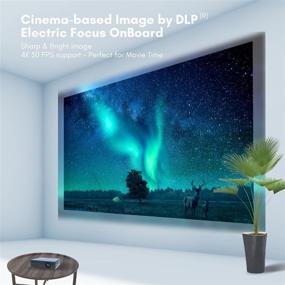 img 2 attached to 🎥 AAXA M7: Portable DLP Outdoor Movie Projector with Full HD 1080P, 1200 LED Lumens, 3 Hour Battery, 4K 30 FPS Ready, and Electric Focus