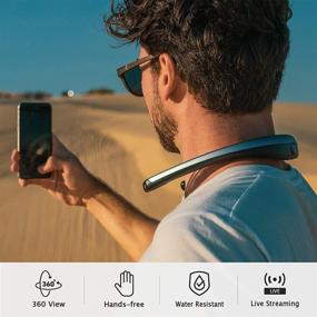 img 3 attached to FITT360 - 3D Camera Neckband with Hands-Free Operation, Contactless 📷 Technology, 360 Degree Viewing, 17.2 MP Resolution, and 64GB Internal Storage