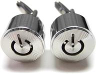 kiola designs power button cufflinks logo