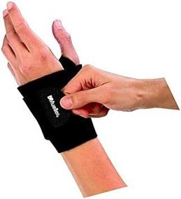 img 1 attached to Mueller Wrist Support Wrap Black