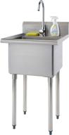 🚰 trinity tha-0307 basics stainless steel utility sink with faucet - your ultimate washing and cleaning solution logo