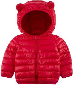 img 4 attached to 🧥 Warm Winter Coat for Baby Boys Girls - Toddlers Infants Zipper Hoodie Puffer Jacket Outerwear by TUONROAD