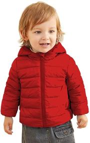 img 2 attached to 🧥 Warm Winter Coat for Baby Boys Girls - Toddlers Infants Zipper Hoodie Puffer Jacket Outerwear by TUONROAD