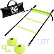 🏃 enhanced agility equipment - speed ladder for soccer training - exercise ladder with anchors - includes free carrying bag - unlimited potential - (15 feet, yellow) логотип