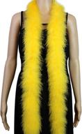 🌈 vibrant 2-yard long marabou feather boa in 30g weight, 8 color options - perfect for dancing, weddings, costumes, and decorations (yellow) logo