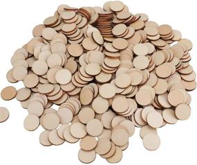 img 2 attached to 🔘 Foraineam 400 Pieces 1 Inch Unfinished Wood Craft Circle Cutouts Kit: Round Natural Wooden Discs for DIY Crafts & Decoration